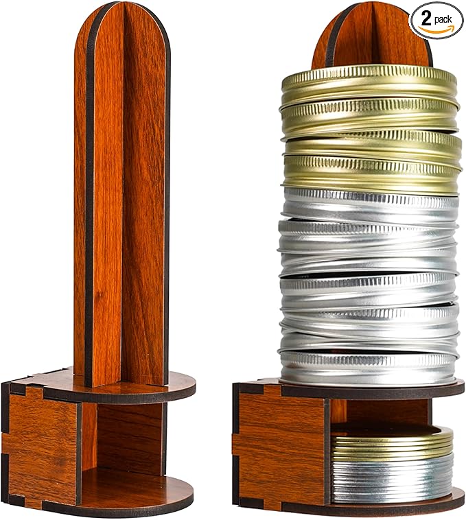 Canning Lid Rack Organizer, Space-Saving Kitchen Countertop Storage Accessory by Unknown