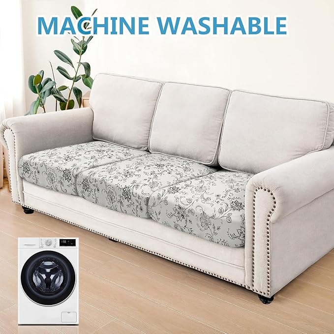 Leather Look Couch Cushion Covers Sofa Seat Slipcovers Sets Couches Furniture - Image 2