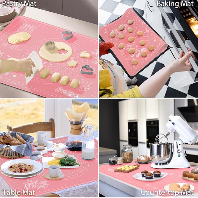 Silicone Pastry Mat 32" x 24" Extra Thick Non Stick Baking Mat - Image 5