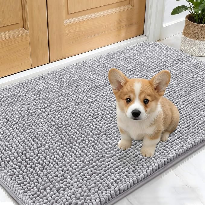 OLANLY Dog Door Mat for Muddy Paws 30x17, Absorbs Moisture and Dirt, Absorbent by OLANLY