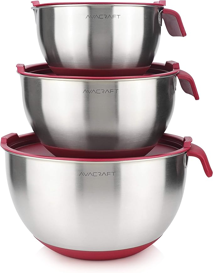 AVACRAFT 18/10 Stainless Steel Mixing Bowls by AVACRAFT