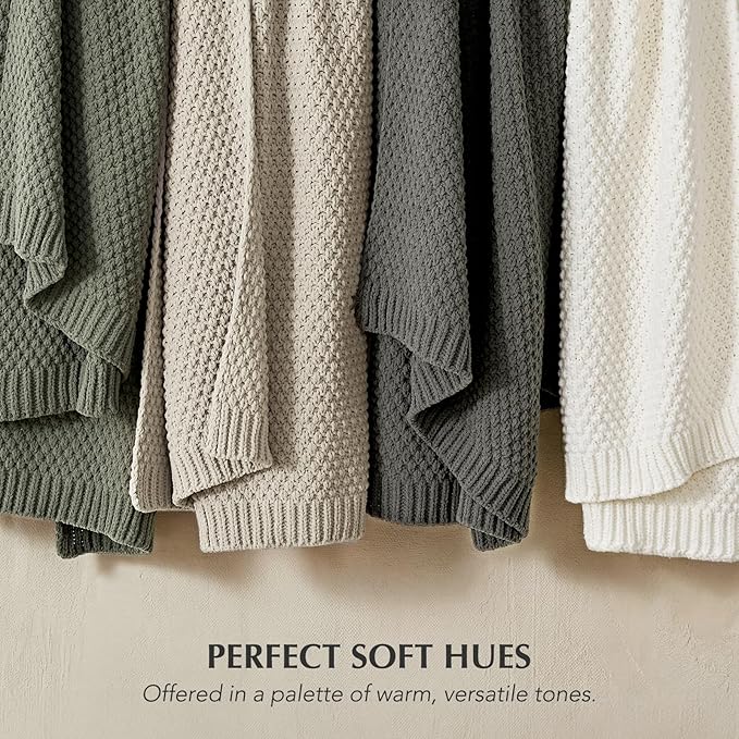 EVERGRACEHOME Chunky Chenille Knit Throw Blanket - Image 6
