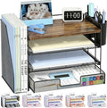 OPNICE Wood Desk Organizers and Accessories, 4-Tier Desktop File Organizer by OPNICE