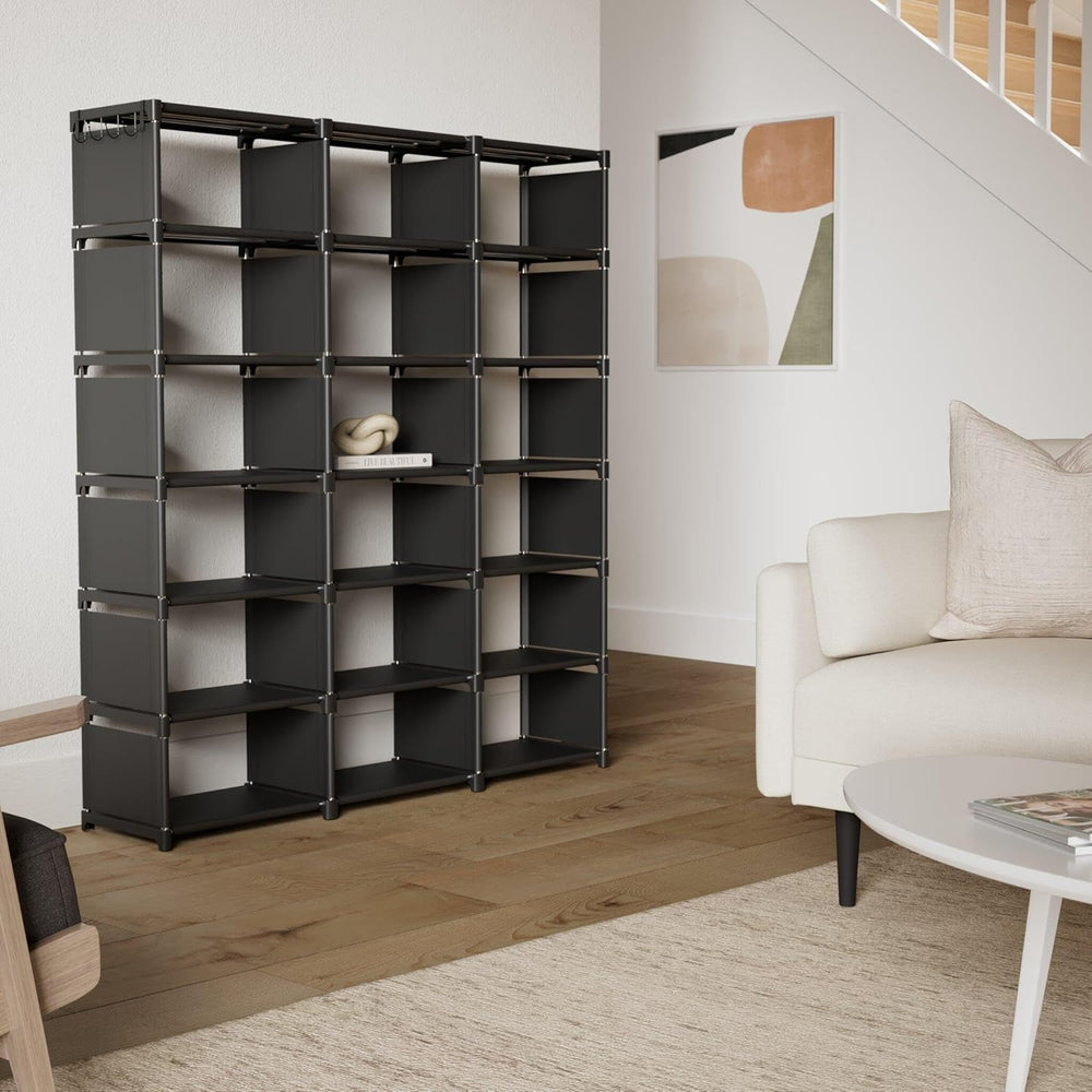 Mavivegue Bookcase, 18-Cube Extra Large Book Shelf, DIY Cube Storage Organize...