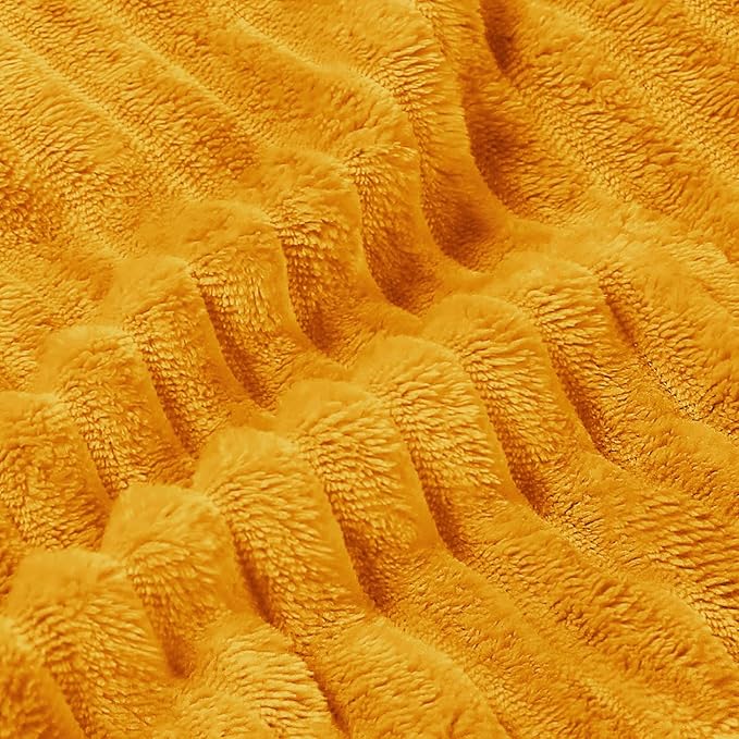 BEDELITE Fleece Blanket Twin Size – 3D Ribbed Jacquard Soft and Warm Decorative - Image 5