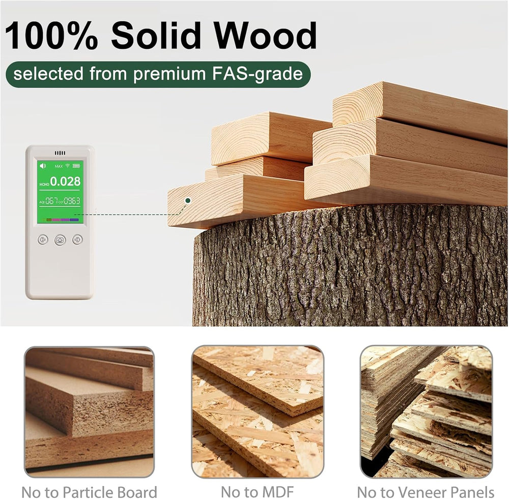 Solid Wood Ladder Shelf, 3 Tier Open Bookcase Storage Shelf | Space-saving ve...
