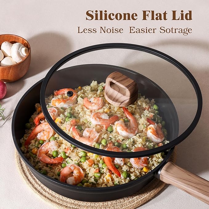 SENSARTE 20Pcs Nonstick Pots and Pans Set, Healthy Kitchen Cooking Set - Image 7