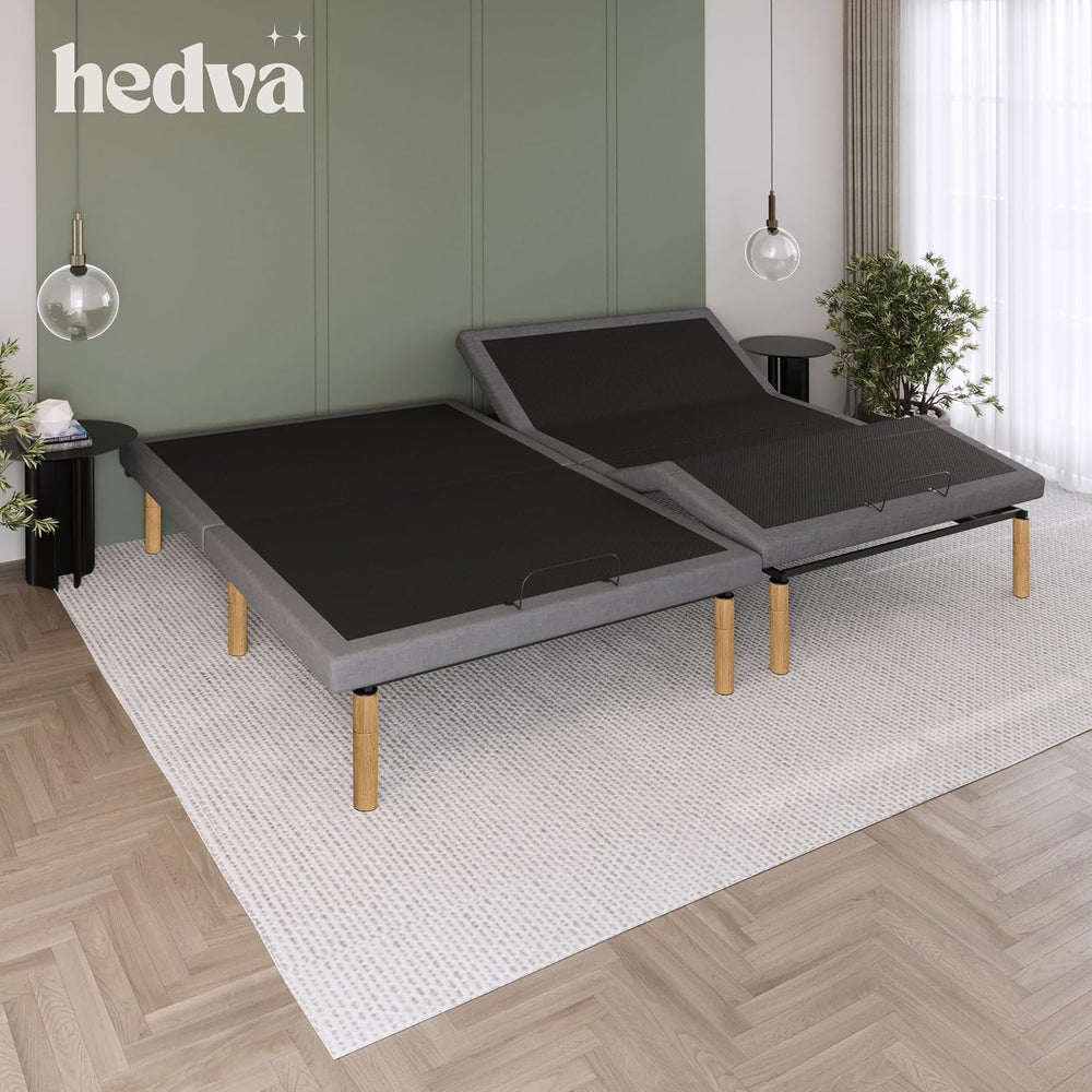 Hedva Queen Adjustable Bed Frame, Head & Foot Incline, Zero Gravity, Mass...