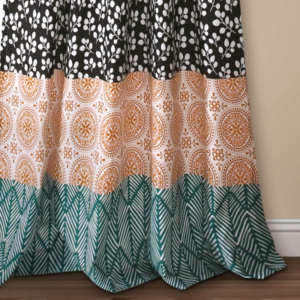 Lush Decor Bohemian Stripe Window Curtain Panels, Pair 52" W x 84" ...
