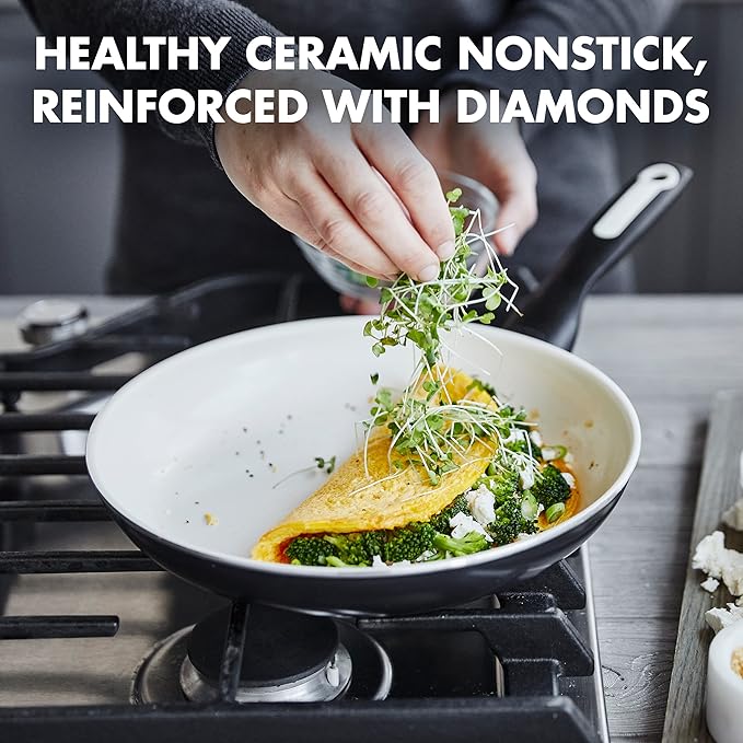 GreenPan Rio Healthy Ceramic Nonstick 10" Frying Pan Skillet, Dishwasher Safe - Image 2