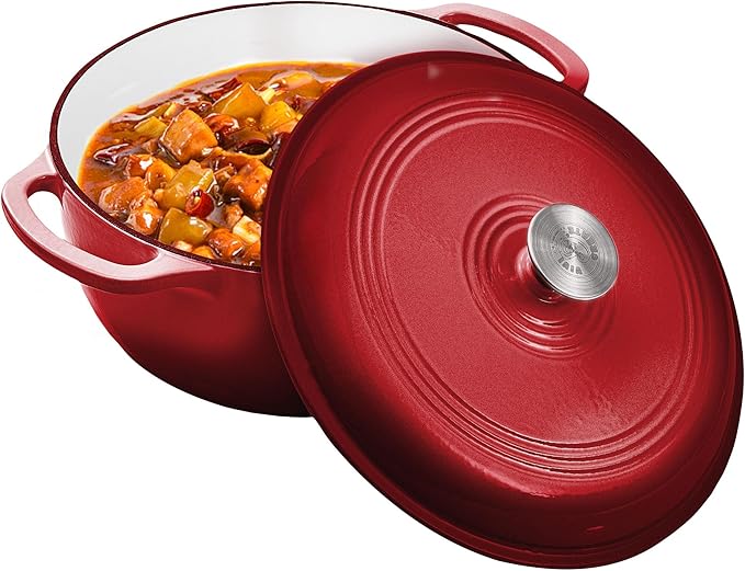 Vivicreate 6 Quart Enamel Cast Iron Dutch Oven Pot by Vivicreate
