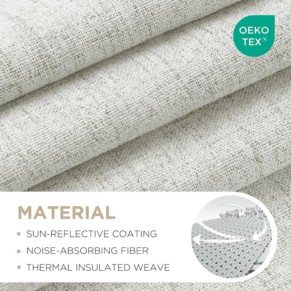 Joydeco Blackout Curtains for Bedroom - 84 Inch Long 100% Light Blocking 2 Pa...