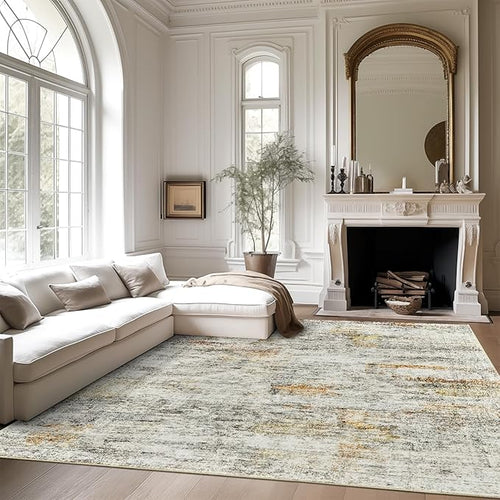 6x9 Area Rug for Living Room Washable 6x9 Non-Slip Modern Abstract Rugs for - Image 2
