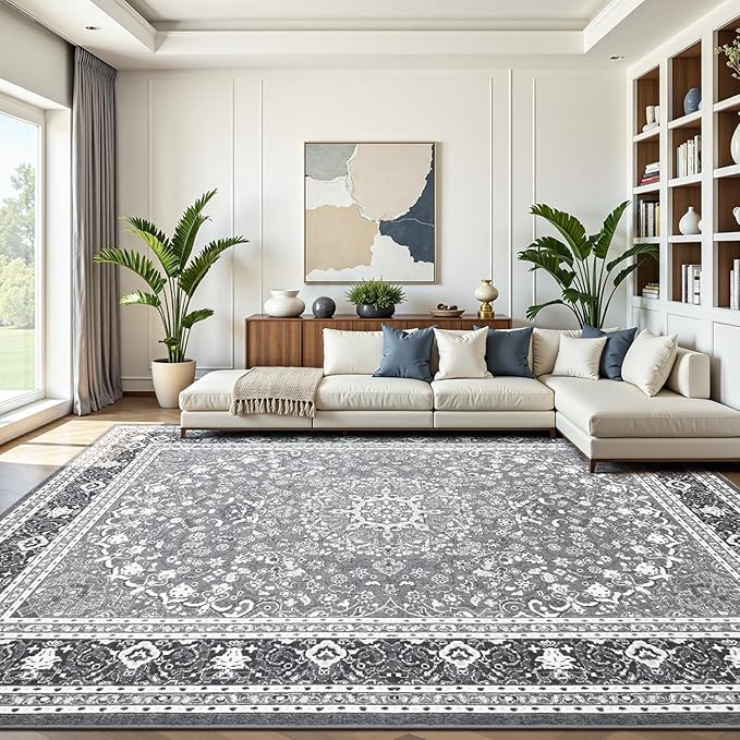 Lofus 9x12 Area Rugs for Living Room, Machine Washable Non-Slip Area Rug by Lofus