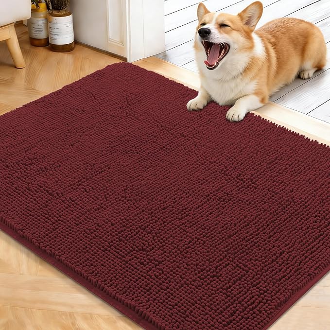 OLANLY Dog Door Mat for Muddy Paws 40x32, Absorbs Moisture and Dirt, Absorbent by OLANLY