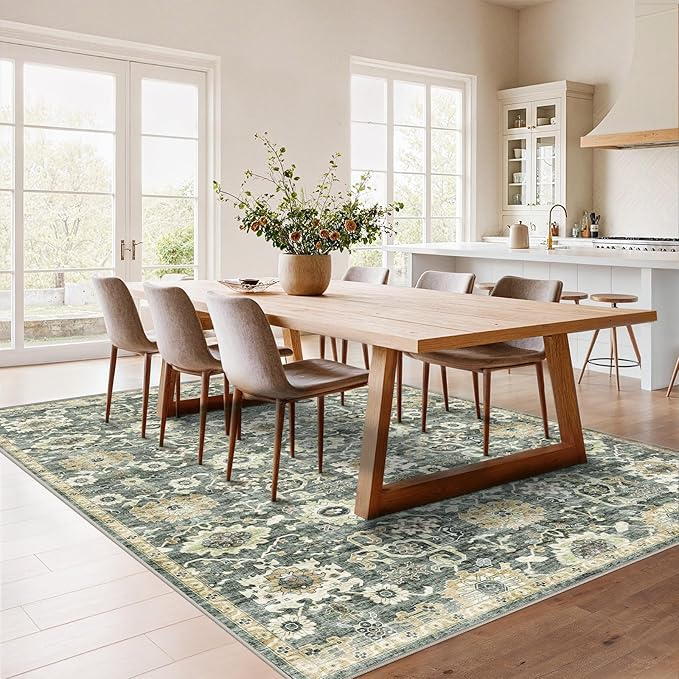 AMADA HOMEFURNISHING 5x7 Area Rugs, Washable Living Room Rug Low-Profile - Image 2