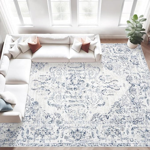 10x14 Area Rugs for Living Room: Washable Rug Vintage Large Rugs Soft Non Slip by MXSANYOORUG