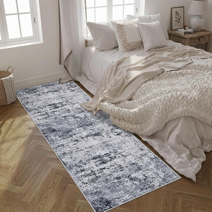 2.6'x8' Runner Rug Washable Rug;Modern Abstract Soft Thin Runner Rug ...
