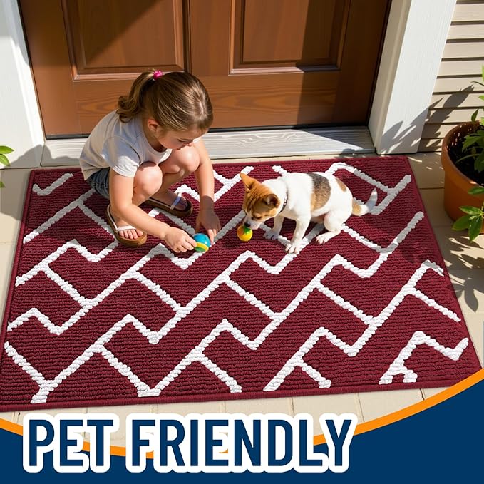 OLANLY Front Door Mat, Non-Slip Rubber Backing, Dirt Resistant and Absorbent - Image 6