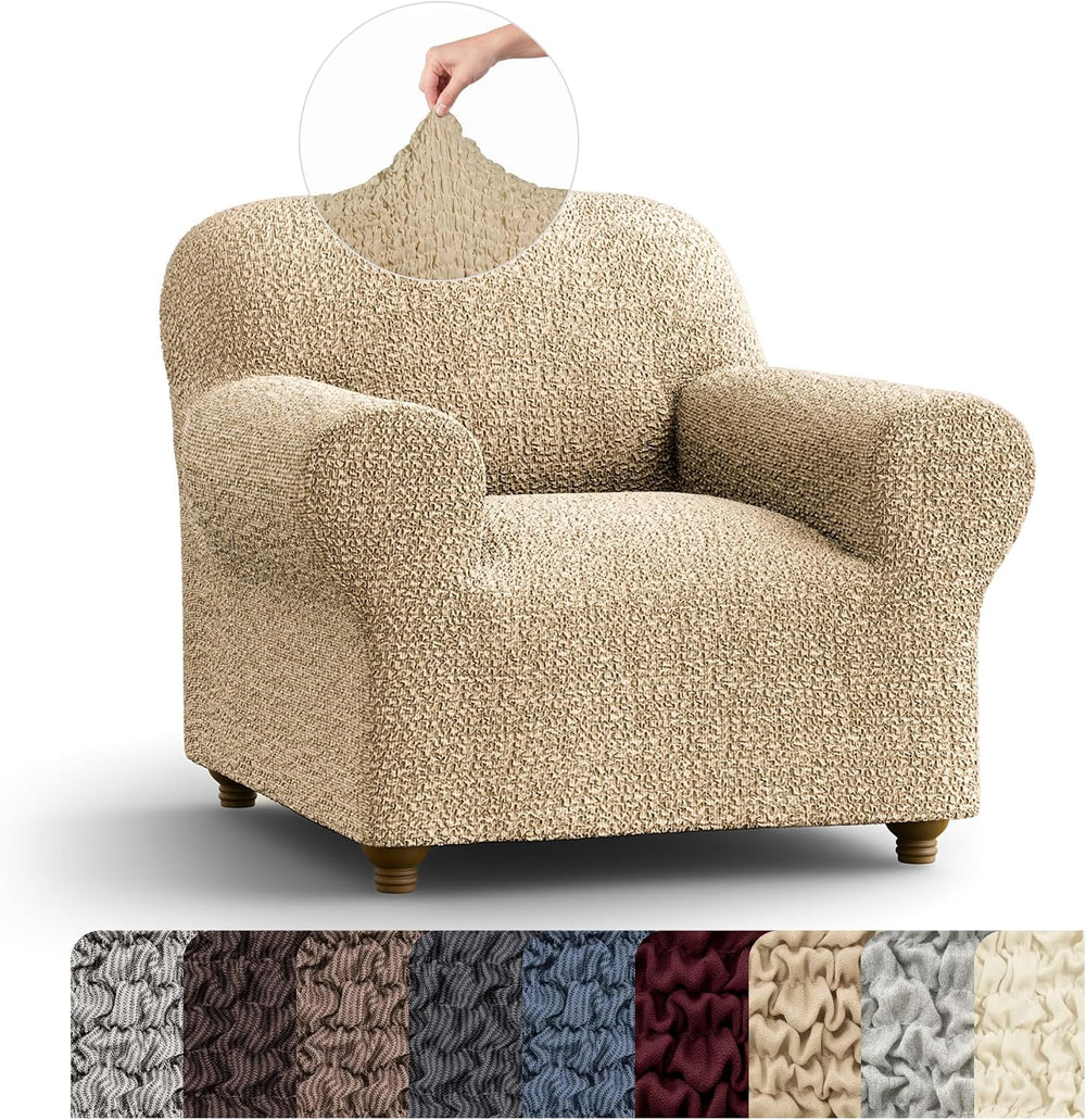 PAULATO BY GA.I.CO. Stretch Armchair Cover - Sofa Slipcover - Loveseat Slipco...