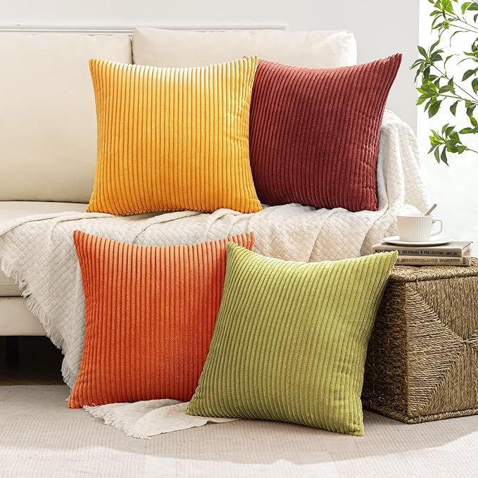 MIULEE Decorative Throw Pillow Covers 18x18 Inch Set of 4, Vibrant Cushion - Image 7