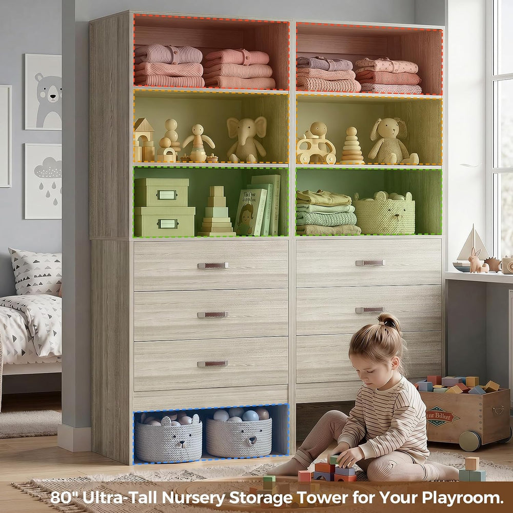 4FT Closet System with Leather Handles, 48" Walk-in Closets Storage Unit...