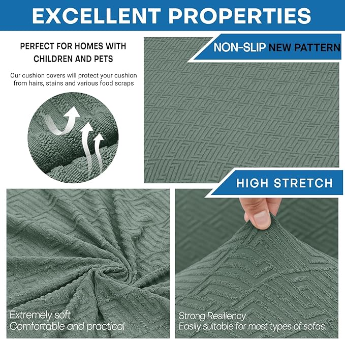 XINEAGE New 4 Pieces Extra Large Couch Covers - Image 3