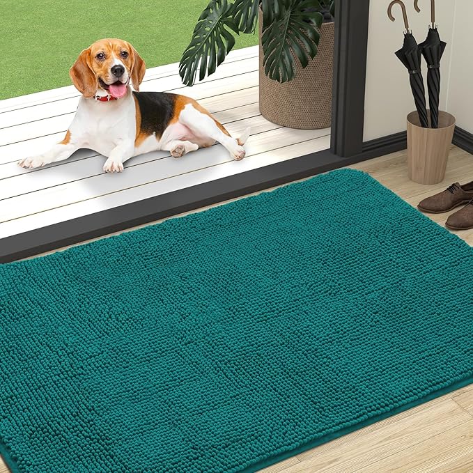 OLANLY Dog Door Mat for Muddy Paws 47x32, Absorbs Moisture and Dirt, Absorbent by OLANLY