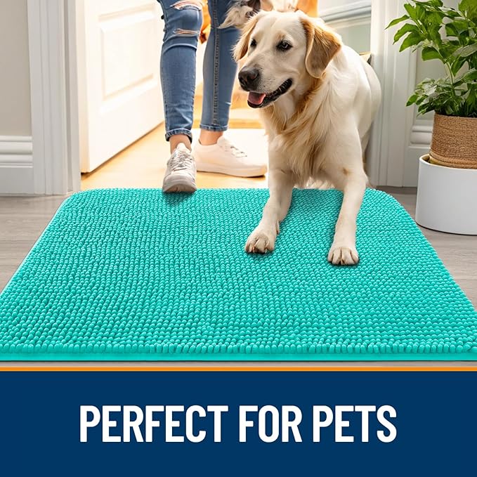 OLANLY Dog Door Mat for Muddy Paws 59x20, Absorbs Moisture and Dirt, Absorbent - Image 6
