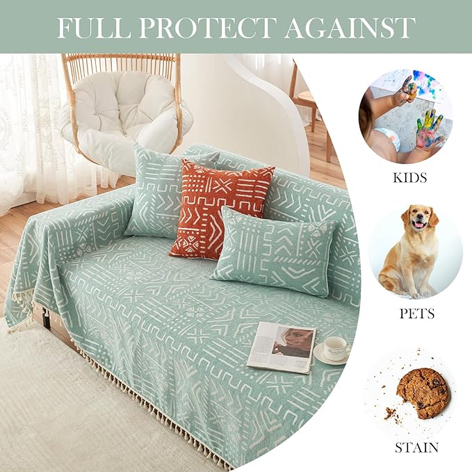 HANDONTIME Farmhouse Sofa Covers - Image 5