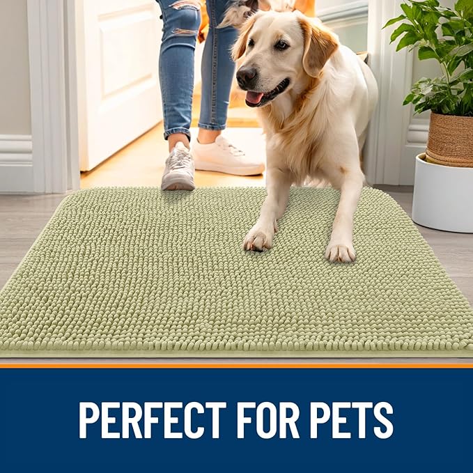 OLANLY Dog Door Mat for Muddy Paws 54x24, Absorbs Moisture and Dirt, Absorbent - Image 6