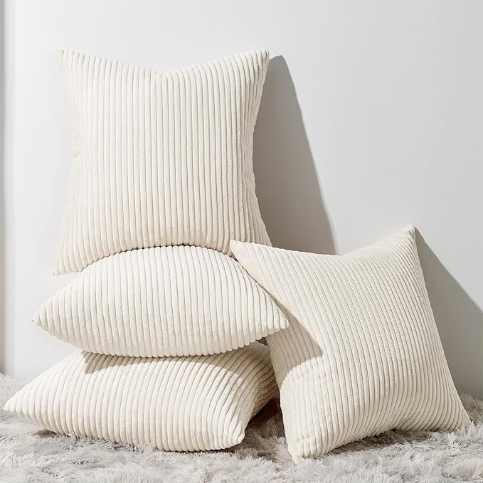 Topfinel Decorative Beige Throw Pillow Covers Cushion Cases, Natural Home Decor by Topfinel