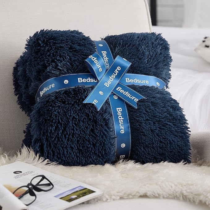 Bedsure GentleSoft Fuzzy Faux Fur Twin Blanket, Soft Sherpa Fleece Plush Warm - Image 7