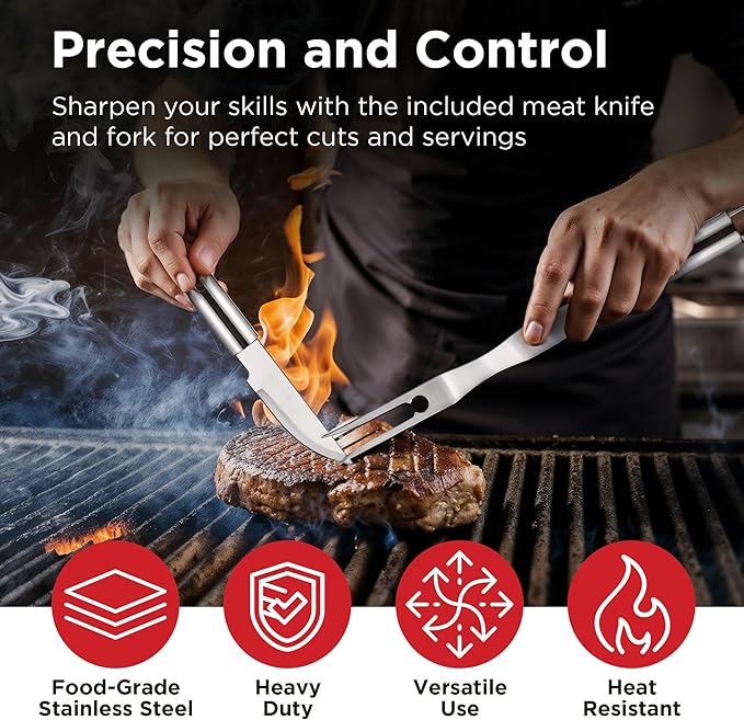 Kaluns BBQ Accessories, Complete Grill Set Dad Gifts