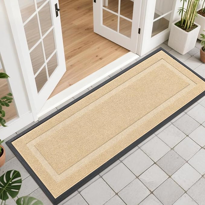 OLANLY Front Door Mat Indoor Outdoor Entrance, Waterproof All-Season, by OLANLY