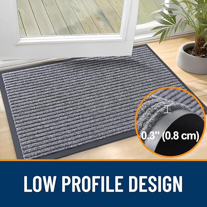 OLANLY Front Door Mat Indoor Outdoor Entrance, Waterproof Heavy Duty Doormat - Image 4