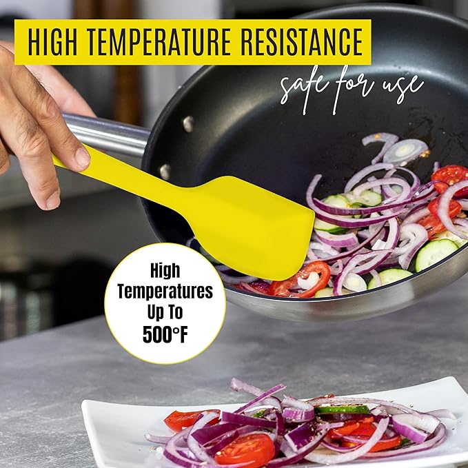 NEXTOP Silicone Spatula 8 Piece Set, Heat-Resistant Non-stick Rubber Spatulas - Image 7