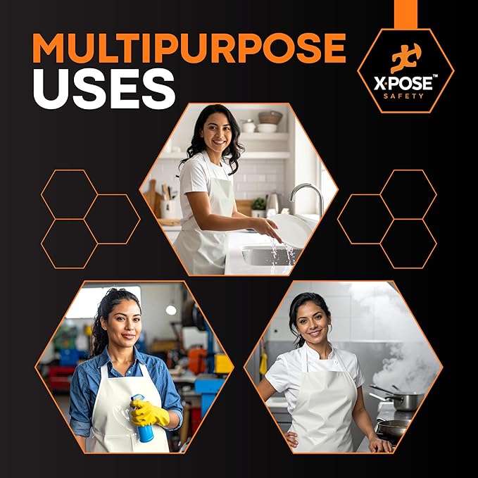 Xpose Safety Heavy Duty Vinyl Waterproof Aprons, Industrial and Commercial Use - Image 2