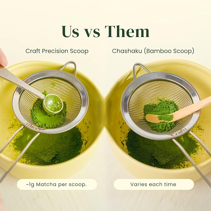 Crafti Matcha Whisk Set | Golden Hour 6-Piece Matcha Kit | Matcha Bowl