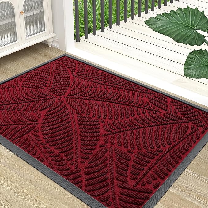 Colorxy Waterproof Doormat, Sturdy Natural Rubber Front Indoor Mat, Non Slip by Colorxy