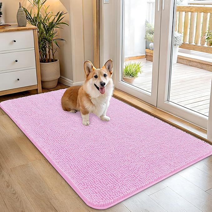 OLANLY Dog Door Mat for Muddy Paws 45x27, Absorbs Moisture and Dirt, Absorbent by OLANLY