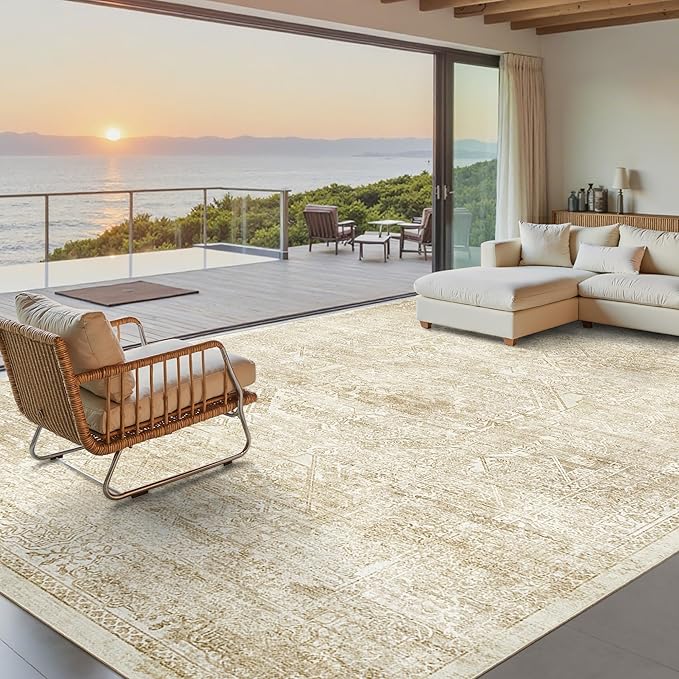 Washable Area Rug 9x12, Large Soft Rugs by Soalmost
