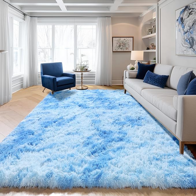 ONASAR Area Rugs for Bedroom Living Room, Fluffy Fuzzy Shag Shaggy 4x6 Bedside - Image 7