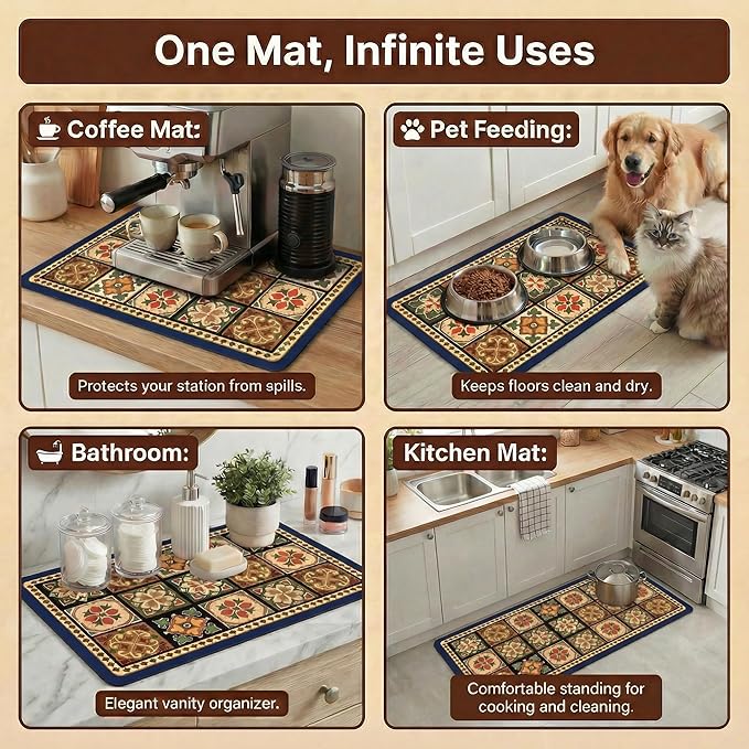 Boho Dish Drying Mat for Kitchen Counter - Image 6
