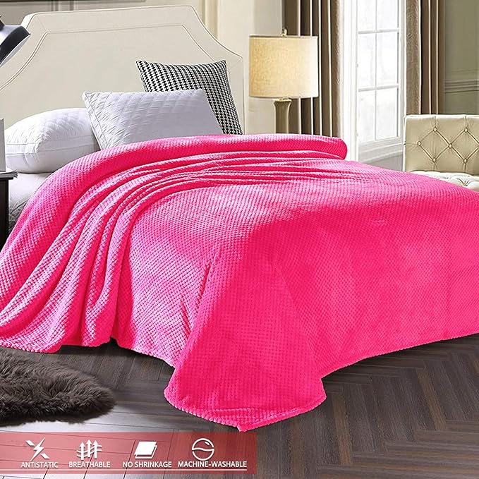 Exclusivo Mezcla Fleece Bed Blanket Twin Size, Super Soft and Warm Blankets - Image 3