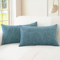 CaliTime Throw Pillow Covers Decorative 16 X 26 Inches Pack of 2 Cozy Chenille by CaliTime