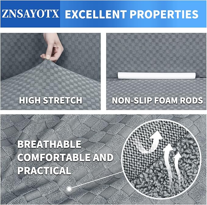ZNSAYOTX 1 Piece Jacquard Couch Covers - Image 5