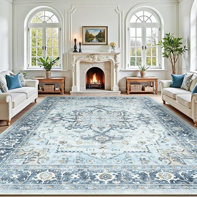 Lofus 8x10 Area Rugs for Living Room, Machine Washable Non-Slip Area Rug - Image 4
