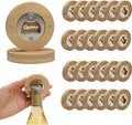 24 Pcs Magnetic Bottle Opener 2.5In DIY Bamboo Round Shape Beer Openers Wooden by Unknown