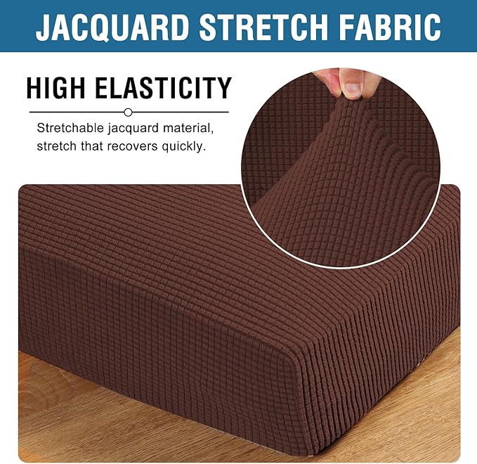 H.VERSAILTEX Super Stretch Individual Seat Cushion Covers Sofa Covers Couch - Image 4
